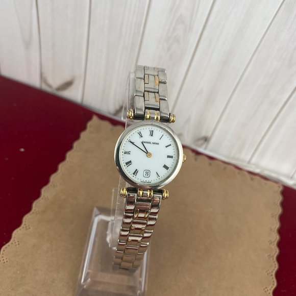 Vintage 2 Tone Gold Designer Daniel Mink Watch - Picture 3 of 7